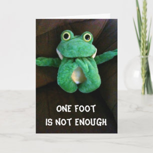 GOOFY FROG GEEFT VERJAARDAGSCOMPLIMENT KAART