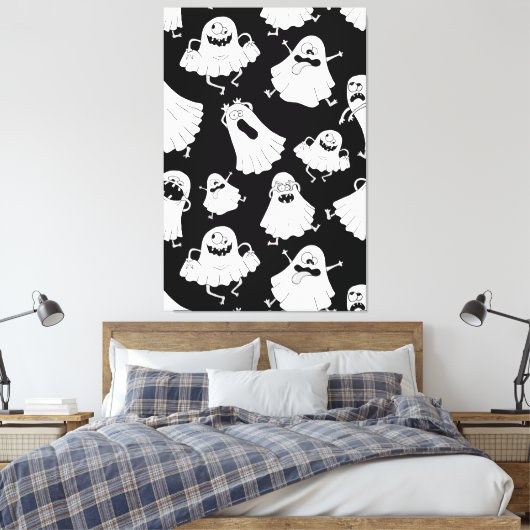 Goofy Ghosts Canvas Afdruk (Insitu (Slaapkamer))