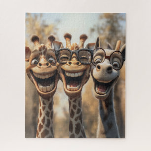 Goofy Giraffes in een bril Legpuzzel