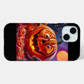 Goofy Halloween Pumpkin iPhone 15 Hoesje—Uniek cad Case-Mate iPhone Case (Achterkant (horizontaal))