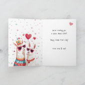 Goofy Llama Pun Kinder Grappige Valentijnsdag Kaart (Binnen)