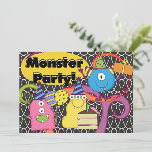 Goofy Monsters Invitation d'anniversaire (Debout devant)