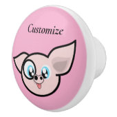 Goofy Pig Smiling Thunder_Cove Keramische Knop (Rechts)