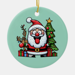 Goofy Santa Keramisch Ornament