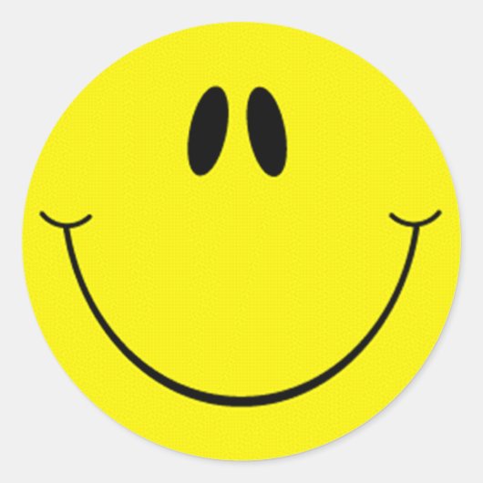 Goofy Smile Face Ronde Sticker (Voorkant)