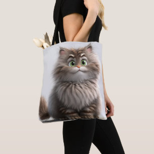 GOOFY SMILY TABBY CARTOON CAT DRAAGTAS