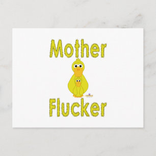 Goofy Yellow Duck en Baby Mother Flucker Briefkaart