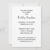 Goofy Zebra Anniversaire Fête Invitation (Dos)