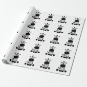 Goofy Zebra Cadeaupapier (Uitgerold)