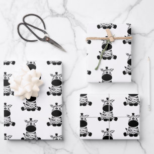 Goofy Zebra Inpakpapier Vel