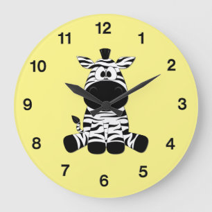 Goofy Zebra Yellow Grote Klok