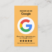 Google Avis | Carte de visite QR Code pêche pour a (Dos)