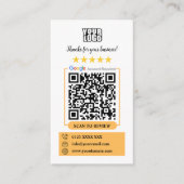 Google Avis | Carte de visite QR Code pêche pour a (Devant)