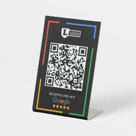 Google Bewertungs mit QR code Reclamebord Met Voetstuk