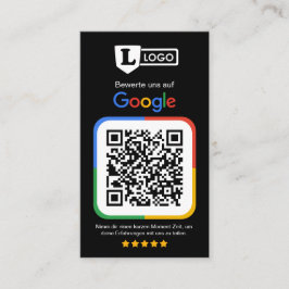 Google Bewertungskarte mit QR code Visitekaartje