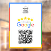 Google Business Review 5 sterren QR-code Raamsticker (Vel 2)