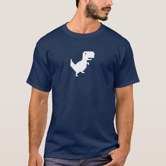 Google Chrome Dinossaur | 8-bits pixel | Funny T-R T-shirt (Voorkant)