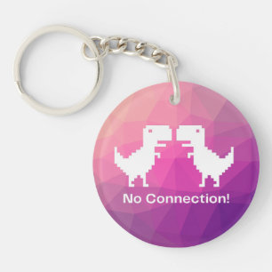 Google dinosaurus shirt "geen verbinding" sleutelhanger