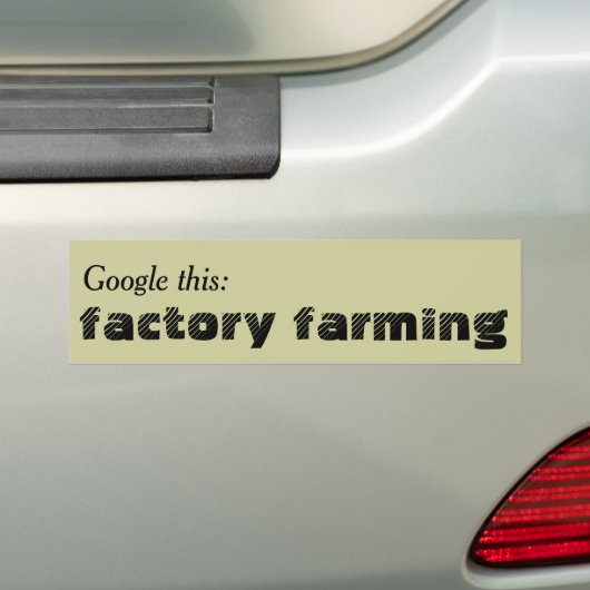 Google dit: Fabrieksteelt Bumpersticker (Op auto)