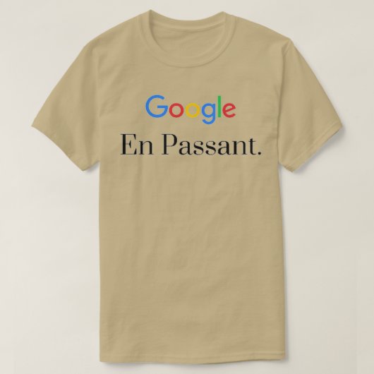 Google en passant schaakontwerp t-shirt (Design voorkant)