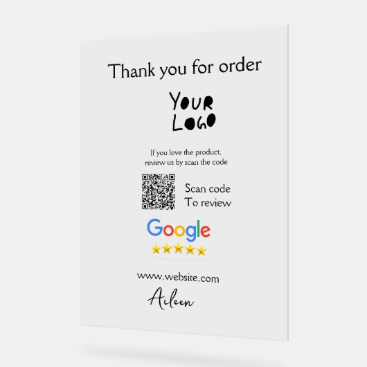 Google examen logo entreprise site Web scanner cod (Angle)