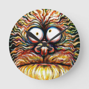 Google Eyed Monster Clock Ronde Klok