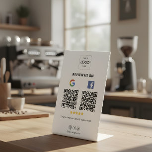 Google Facebook Review QR Code Voetstuk Bord Reclamebord Met Voetstuk