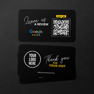 Google Laat ons beoordeling QR-code Bedankt Visitekaartje