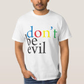 Google ne sont pas T-shirts mauvais (Devant)