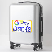 Google Pay geaccepteerd. Sticker (Koffer)