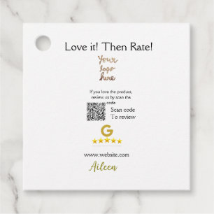 Google rate us review order purchase business QR Bedankjes Labels