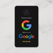 Google Review Avec QR Code Link Carte de visite (Devant)