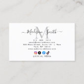 Google Review Avec QR Code Link Carte de visite (Dos)