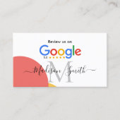 Google Review Avec QR Code Link Carte de visite (Devant)