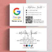 Google Review Avec QR Code Link Carte de visite