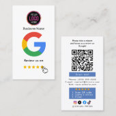 Google Review avec QR Code Link cg Carte de visite (Devant / Derrière)