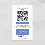 Google Review avec QR Code Link cg Carte de visite (Dos)