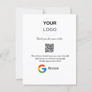 Google review bedrijfslogo Scan QR review Briefkaart