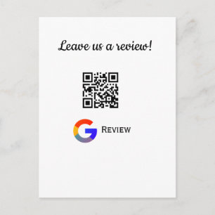 Google review bedrijfslogo Scan QR review Briefkaart