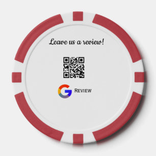 Google review bedrijfslogo Scan QR review Poker Chips