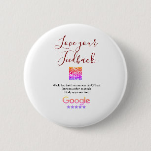 Google review bedrijfslogo Scan QR review Ronde Button 5,7 Cm
