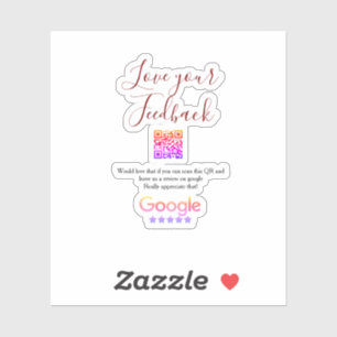 Google review bedrijfslogo Scan QR review Sticker