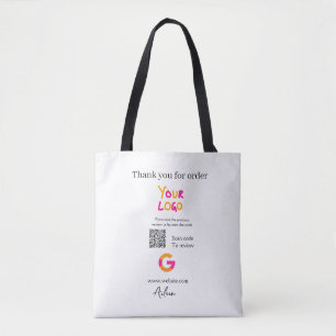 Google review bedrijfslogo website scan QR-code Draagtas