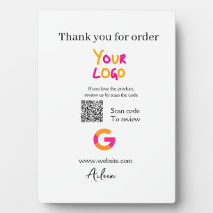 Google review bedrijfslogo website scan QR-code Fotoplaat