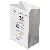 Google review bedrijfslogo website scan QR-code Medium Cadeauzakje (Achterkant Gekanteld)