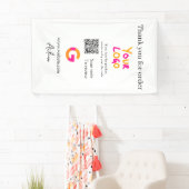 Google review bedrijfslogo website scan QR-code Spandoek (Insitu)