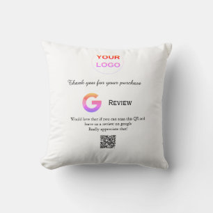 Google review business logo Scan QR review Kussen