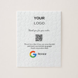 Google review business logo Scan QR review Legpuzzel