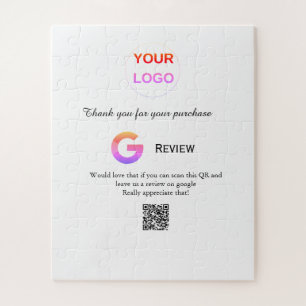 Google review business logo Scan QR review Legpuzzel