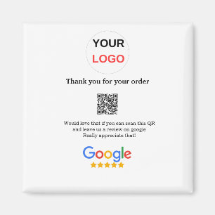 Google review business logo Scan QR review Magneet